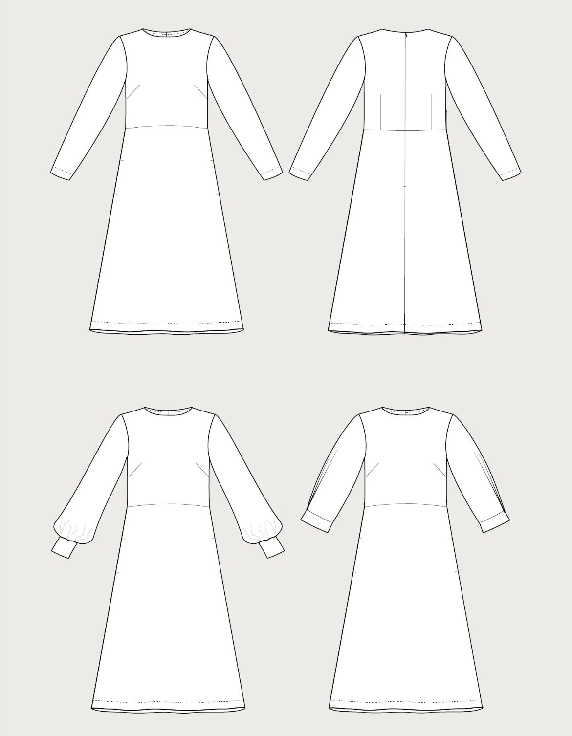 Multi Sleeve Midi Dress March 2027
